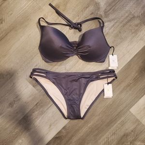 Bikini set in purple metallic color -NWT
